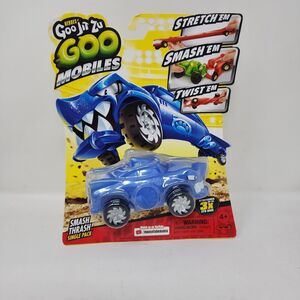 Goo Jit Zu Squishable Car Smash Thrash Toy Vehicle Ride Blue Collector Item